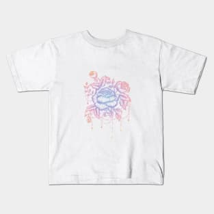 Colorful gradient floral design Kids T-Shirt